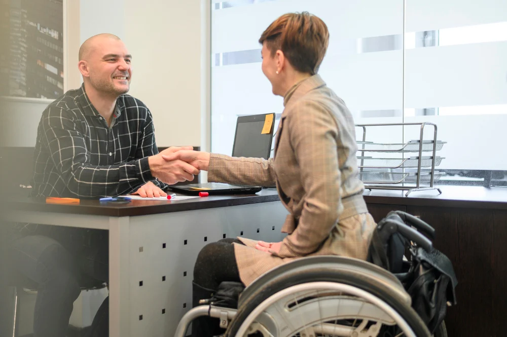 NDIS participant meeting with support coordinator